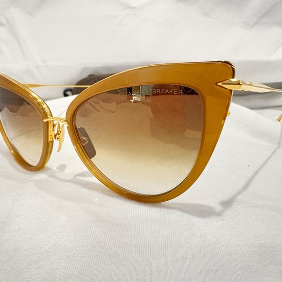 NEW! DITA HEARTBREAKER 22025-C-BRN-GLD;  GOLD & BROWN FRAME W/ GOLD FLASH LENS - Picture 3 of 8